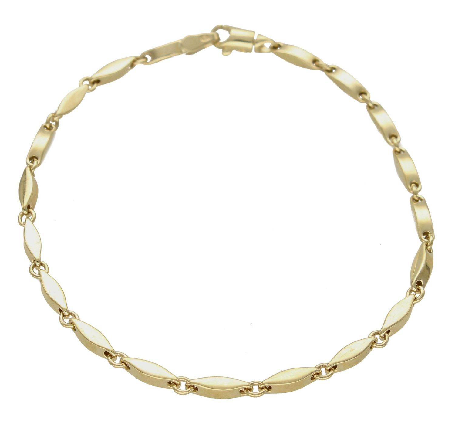 Bransoletka złota 333 z elementami podłużnymi ''łezki'  BR 6815 333. Bransoletka złota damska. Złota bransoletka o nowoczesnym wzorze. Bransoletka złota damska celebrytka. Złota bransoletka idealna na prezent. Bransoletka na.jpg